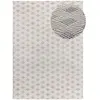 Atticgo Tapis géométrique avec relief intérieur argent, 133 x 190 cm BARESA