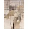 Atticgo Tapis abstrait à poils courts en tons beige et gris, 160x230 cm