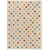 Atticgo Tapis shaggy géométrique à motifs multicouleur/blanc, 80x150 cm