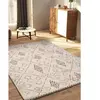 Tapis ethnique crème / marron 80x120 cm
