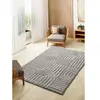 Tapis géométrique avec relief gris 152 x 235 cm 51034