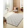 Tapis scandinave avec relief blanc 152 x 235 cm 51030