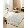 Tapis scandinave avec relief blanc 126 x 190 cm 51029