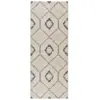 Tapis géométrique bleu blanc 80 x 200 cm 51163