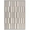 Tapis géométrique avec relief intérieur gris blanc, 80 x 150 cm 51102
