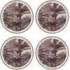 Floorart - 4 Sets de table ronds Santo Domingo rouges - D.40 cm OS