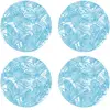 Floorart - 4 Sets de table Feuilles ronds bleus - D.40 cm T.U