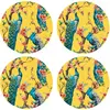Floorart - 4 Sets de table paon 1 ronds 4 Sets de table paon 1 ronds m...