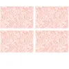 Floorart - 4 Sets de table rectangulairess art-deco corail - 30x45 cm ...