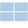 Floorart - 4 Sets de table rectangulaires vagues mosaïques de la mer d...