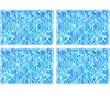 Floorart - 4 Sets de table rectangulairess art-deco bleu art-deco bleu...