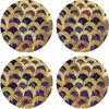 Floorart - 4 Sets de table ronds deluxe 1 multicolores - D.40 cm T.U
