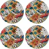 Floorart - 4 Sets de table ronds deluxe 2 multicolores - D.40 cm T.U