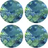 Floorart - 4 Sets de table ronds fond de mer multicolores - D.40 cm OS