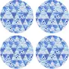 Floorart - 4 Sets de table ronds Mer Adriatique bleus - D.40 cm OS