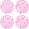 Floorart - 4 Sets de table ronds art-deco roses - D.40 cm OS