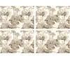 Floorart - 4 Sets de table rectangulaires impression palmier sépia - 3...