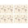 Floorart - 4 Sets de table rectangulaires Arbres rouges - 30x45 cm T.U