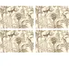 Floorart - 4 Sets de table rectangulairess Chimpanzés sépia - 30x45 cm...
