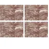 Floorart - 4 Sets de table rectangulaires Santo Domingo rouges - 30x45...