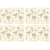 Floorart - 4 Sets de table rectangulaires Trees sépia - 30x45 cm T.U