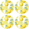 Floorart - 4 Sets de table ronds Citron - D.40 cm T.U