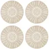 Floorart - 4 Sets de table ronds plumes 4 Sets de table ronds plumes b...