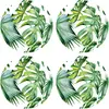 Floorart - 4 Sets de table exotique ronds multicolores - D.40 cm OS