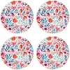 Floorart - 4 Sets de table ronds à motifs floraux multicoloress multic...
