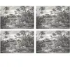 Floorart - 4 Sets de table rectangulairess napperons port rico multico...