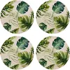 Floorart - 4 Sets de table Vannerie exotique ronds multicolores - D.40...