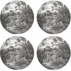 Floorart - 4 Sets de table ronds canoës à Porto Rico multicolores - D....