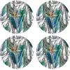 Floorart - 4 Sets de table ronds Fleur de paradis multicolores - D.40 ...