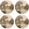 Floorart - 4 Sets de table ronds Tobago multicolores - D.40 cm T.U