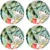 Floorart - 4 Sets de table ronds feuilles colorées multicolores - D.40...
