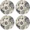 Floorart - 4 Sets de table ronds oiseau 3 multicolores - D.40 cm T.U