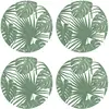 Floorart - 4 Sets de table ronds Palmier verts - D.40 cm T.U
