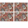 Floorart - 4 Sets de table Oiseau rectangulaires 3 multicolores - 30x4...