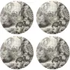 Floorart - 4 Sets de table ronds léopard sépia léopard multicolores - ...