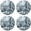 Floorart - 4 Sets de table ronds léopard bleus - D.40 cm OS