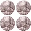 Floorart - 4 Sets de table ronds léopard rouges - D.40 cm OS