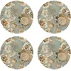 Floorart - 4 Sets de table ronds oiseau 1 multicolores - D.40 cm T.U