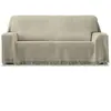Eysa Plaid polyvalent taupe 230 cm (Mesures comptant les franges)