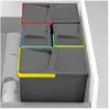 Emuca Poubelle de tri sélectif cuisine Recycle avec base 2x15L et 2x7L-L800