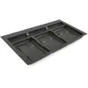 EMUCA Base pour poubelle de tri sélectif Recycle gris anthracite caisson 800 mm