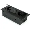 EMUCA Multiconnecteur Atom 26 Lite pour bureau, 265 x 120 mm, Peint en noir