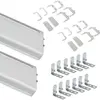 EMUCA Kit Gola à profil central pour meubles de cuisine, Anodisé mat TU
