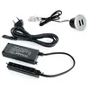 Prise ronde encastrable Emuca 2 ports USB 2.0 gris métallisé