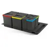 EMUCA Poubelle de tri sélectif cuisine Recycle avec base 2x15L et 2x7L -l900