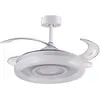 bel-air-home Bel Air Amaltea Ventilateur de Plafond avec Lumière et Commande 116W 108cm 4 Pales Rétractables Blanc